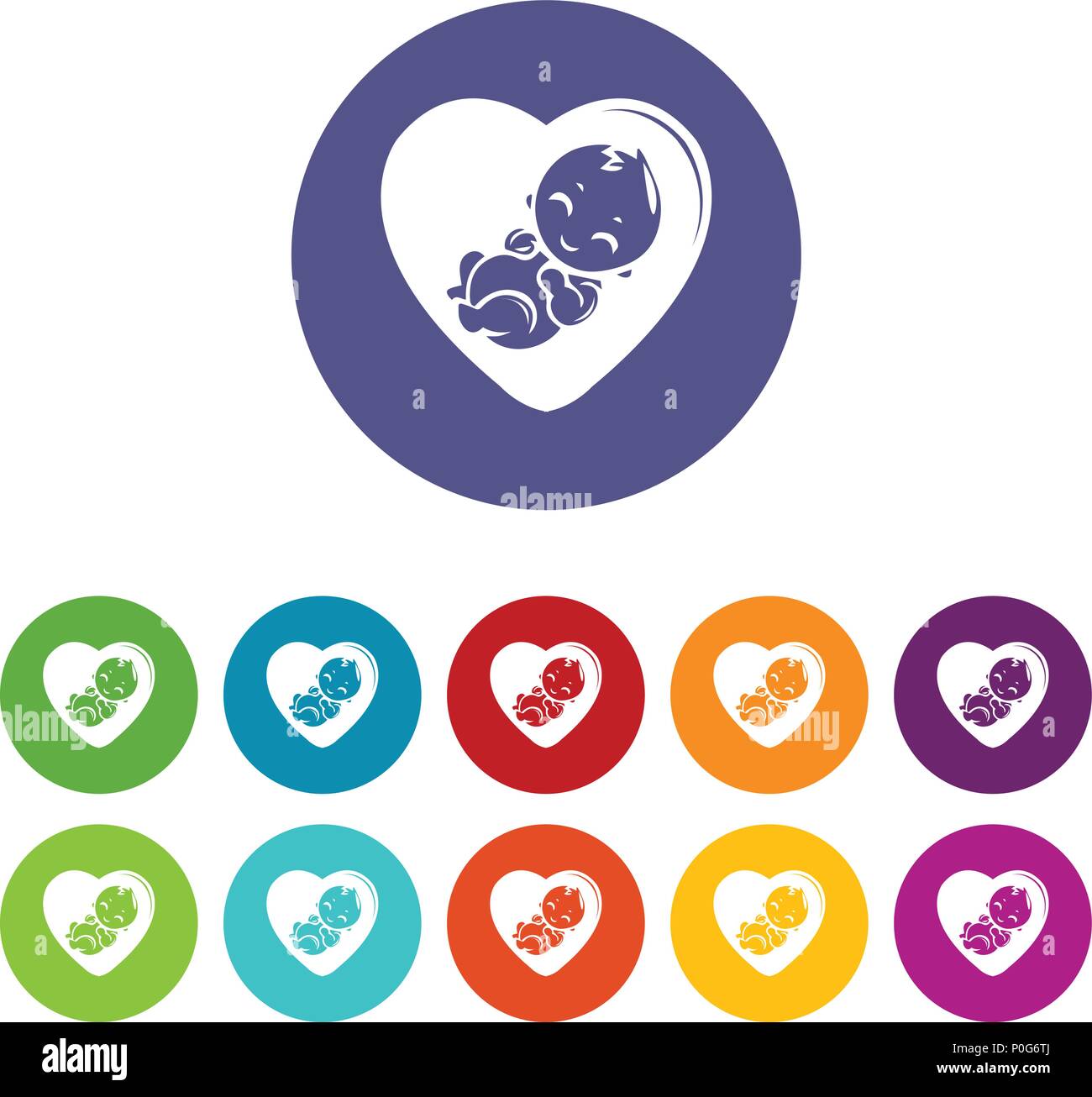 Baby icons set vector color Stock Vector Image & Art - Alamy