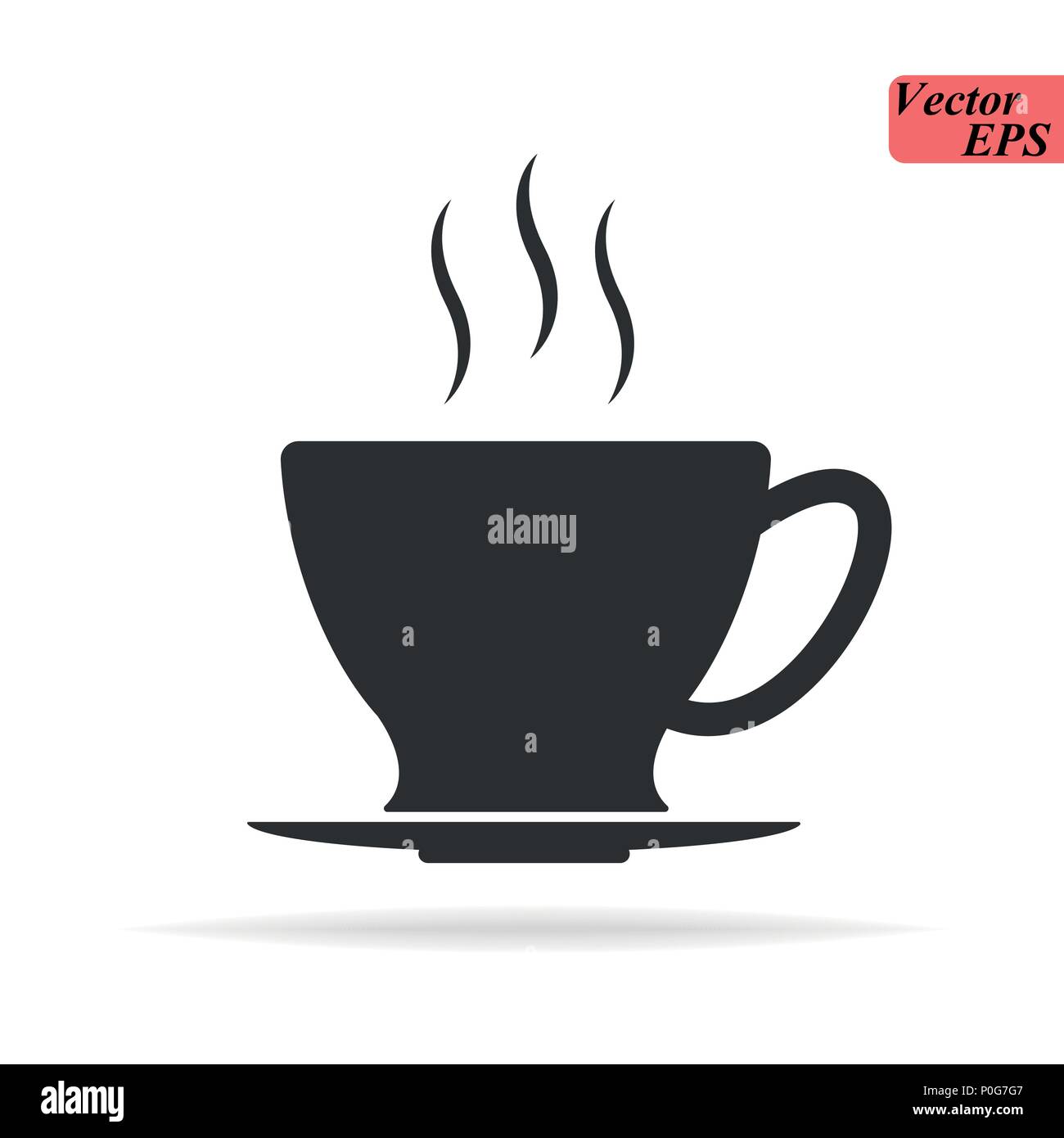 Coffee cup icon vector white background eps10 Stock Vector Image & Art Alamy