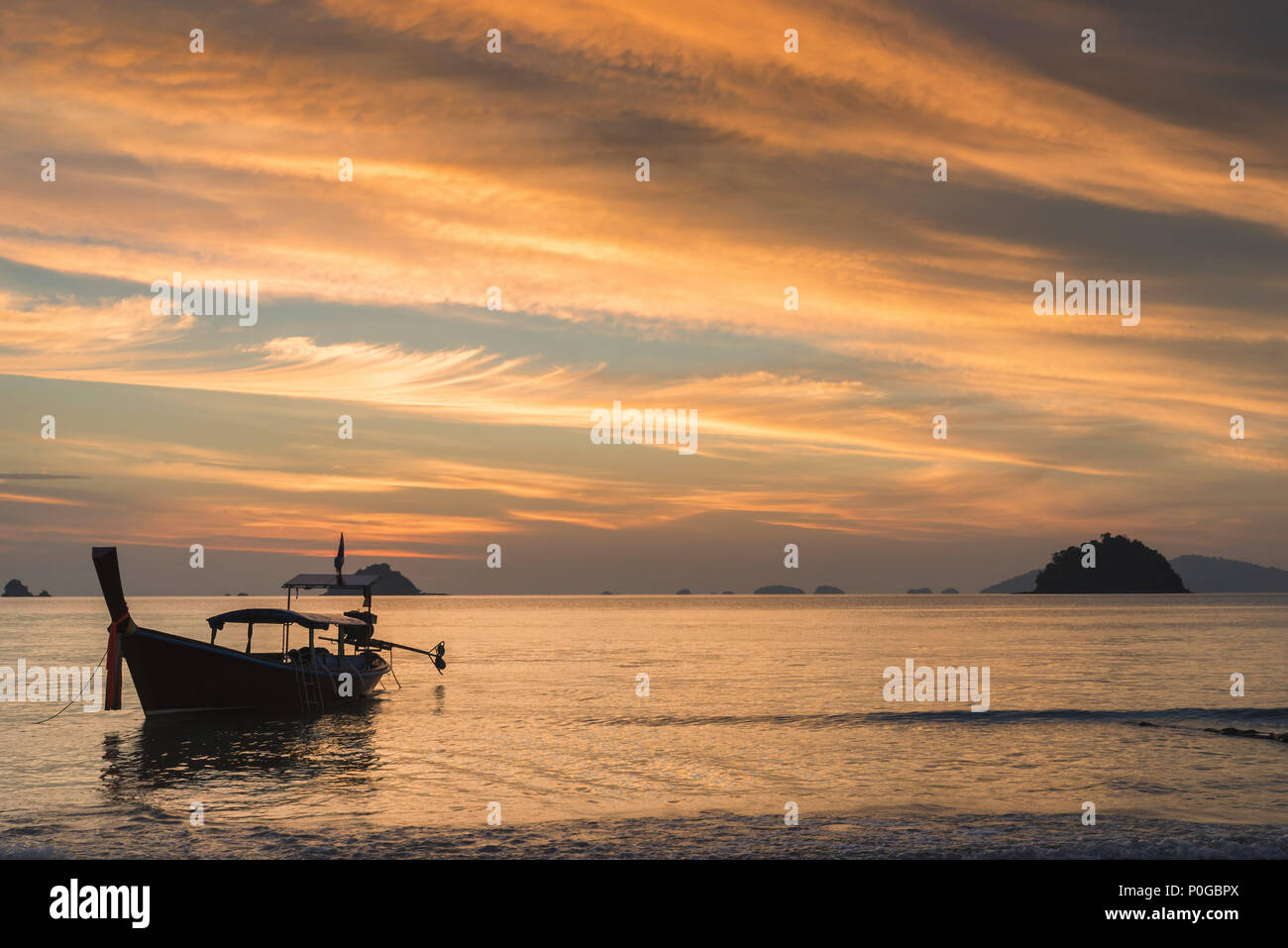 Koh Adang sunset, Thailand Andaman island, Satun Province Stock Photo