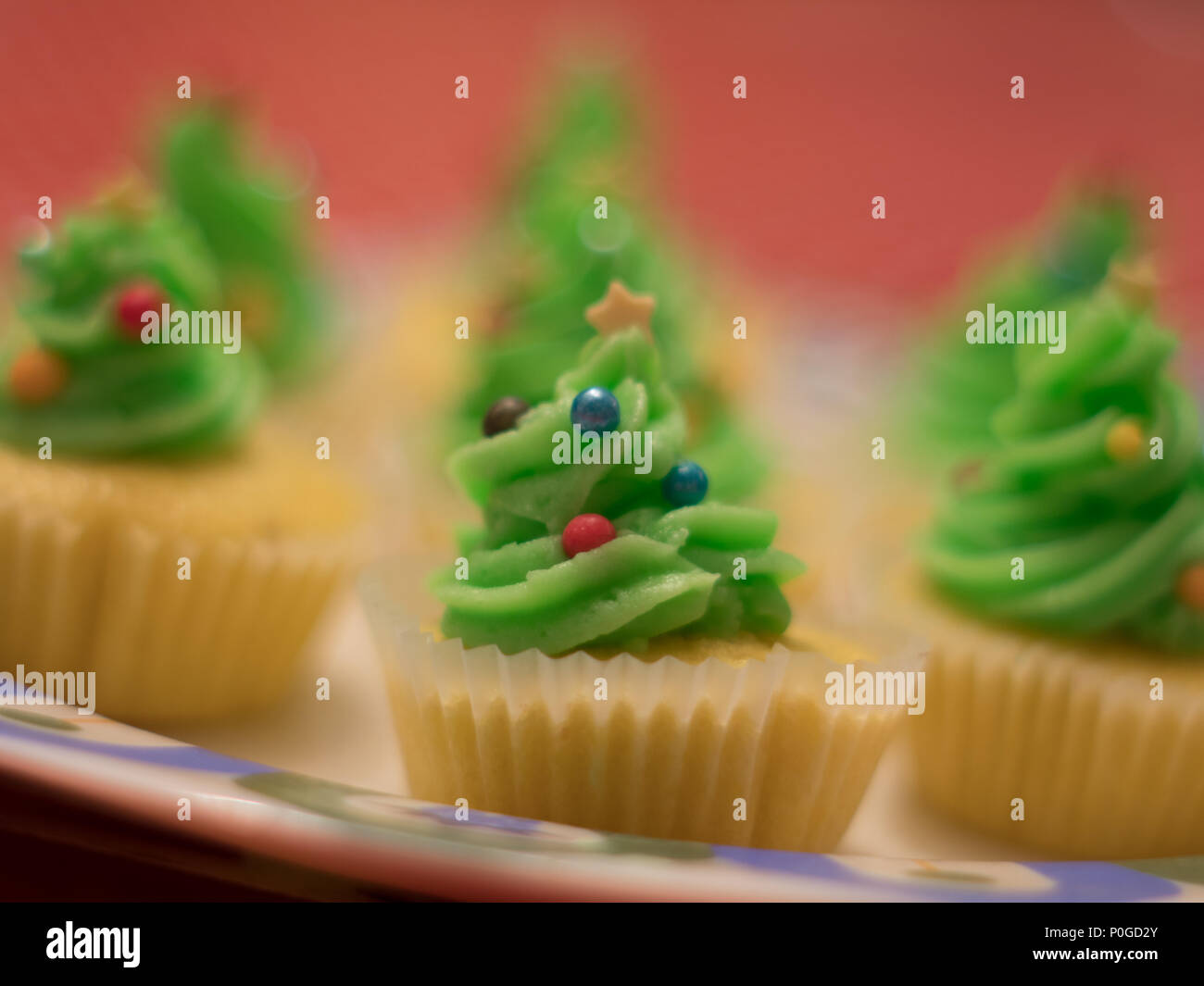 Christmas tree cake Stock Photo
