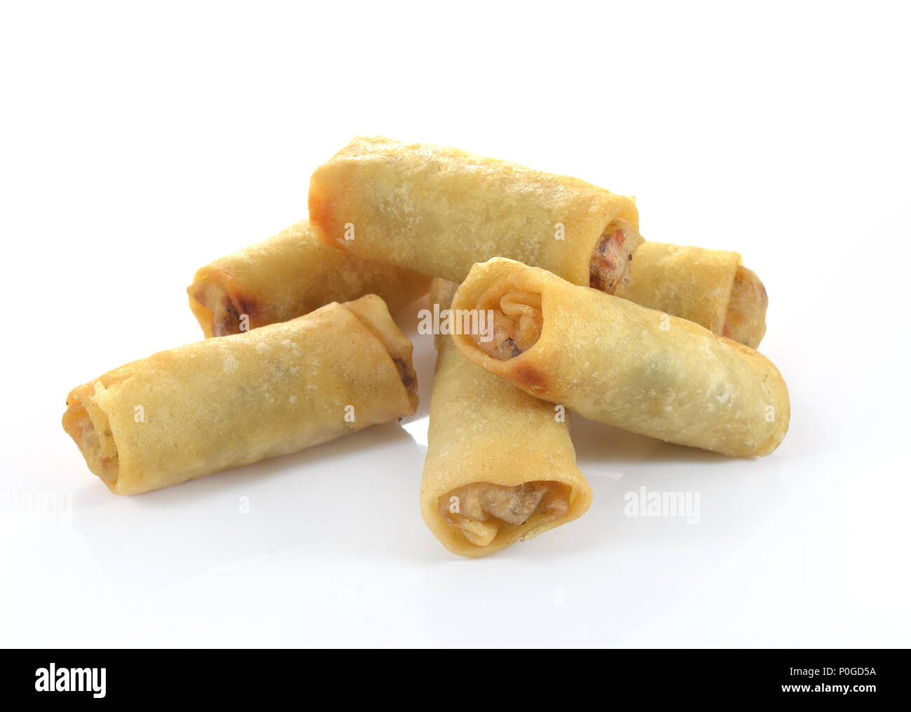 Spring Roll also known as Egg Roll isolated on white Stock Photo - Alamy