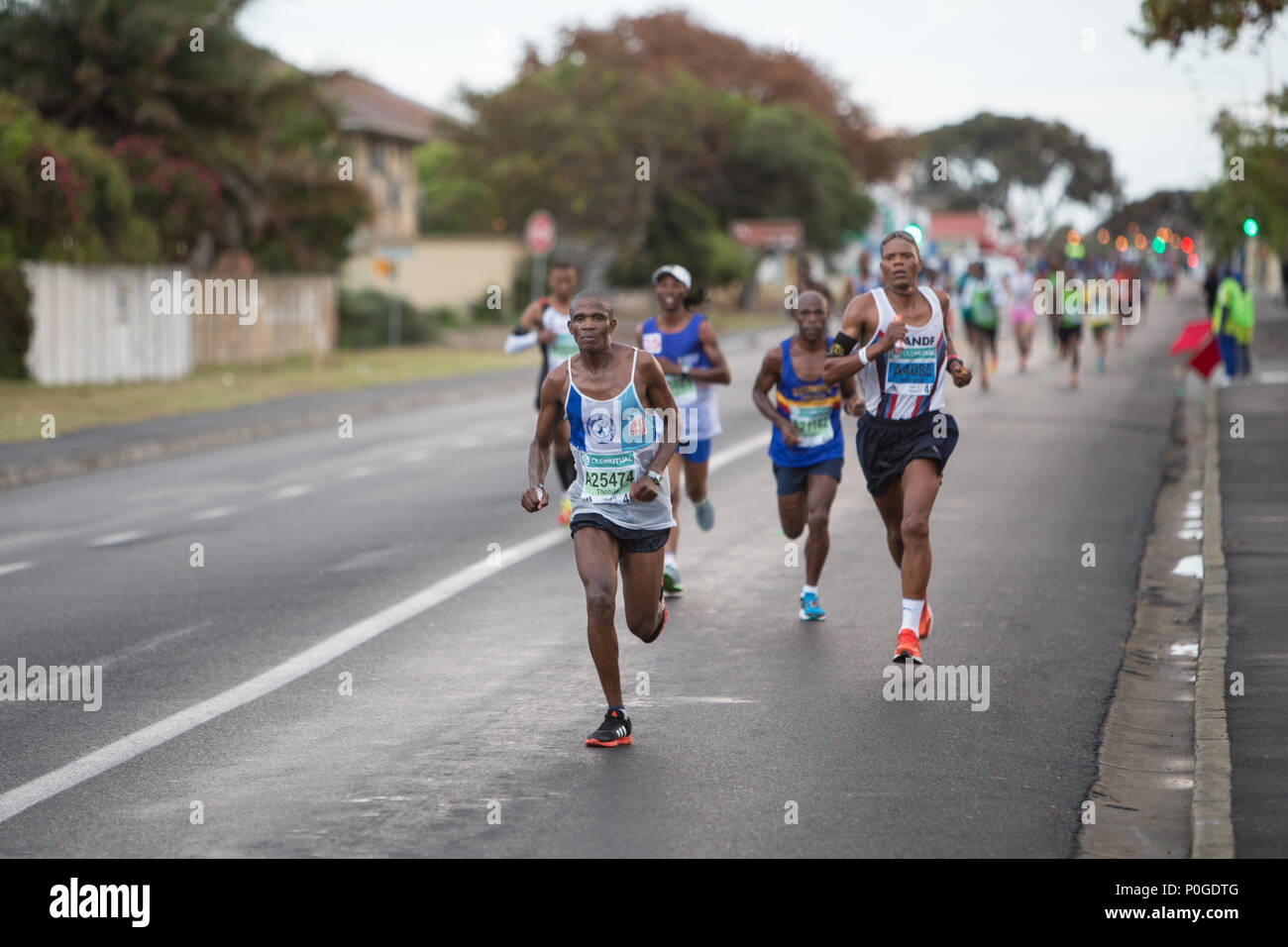 A man leading the race during a two oceans ultra marathon Stock Photo
