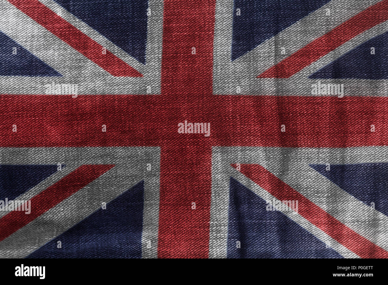 UK flag On Jeans Denim Texture with 
