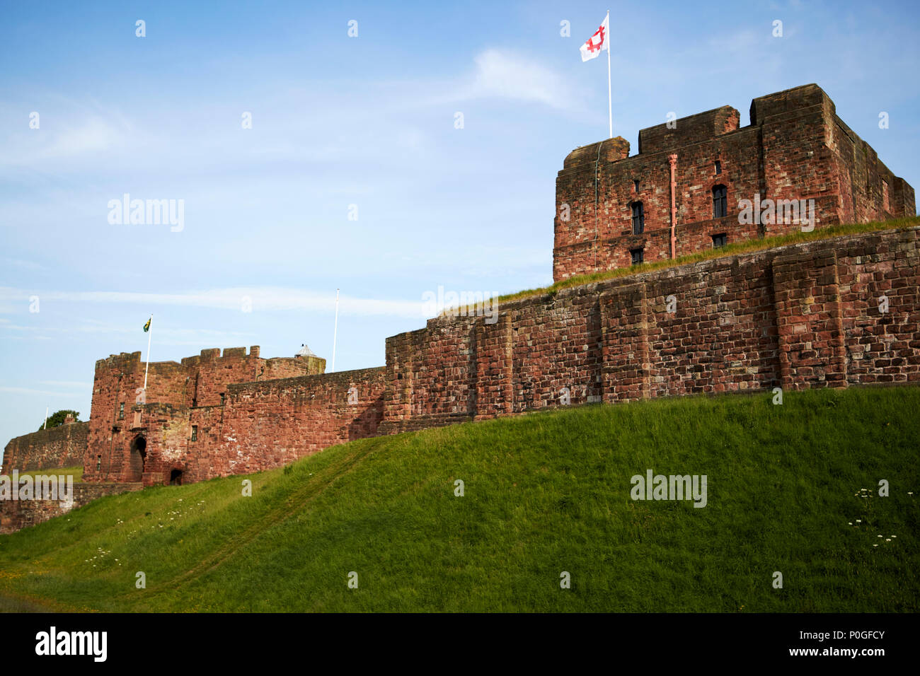 keep and de irebys tower Carlisle castle Carlisle Cumbria England UK Stock Photo
