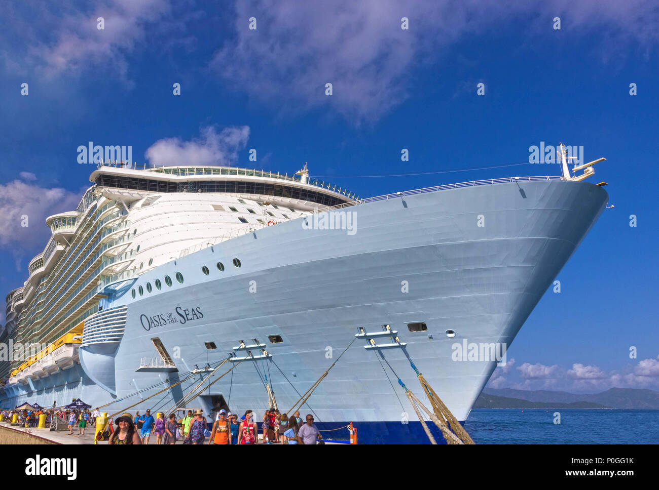 LABADEE, HAITI - MAY 01, 2018: Royal Caribbean, Oasis of the Seas 
