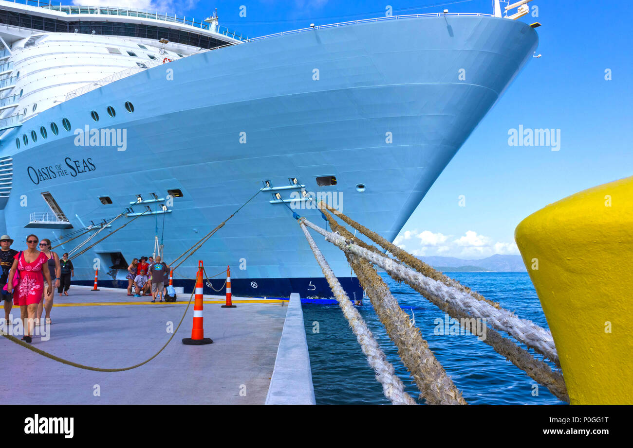 LABADEE, HAITI - MAY 01, 2018: Royal Caribbean, Oasis of the Seas 
