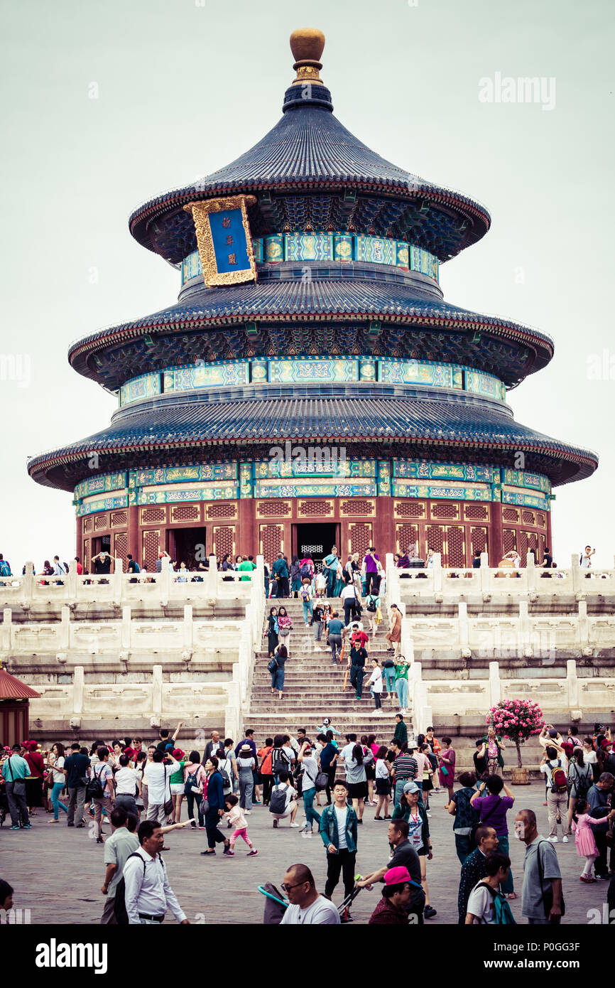 BEIJING, CHINA - 17 MAY 2018: Temple of Heaven landmark of Beijing city, China. Stock Photo