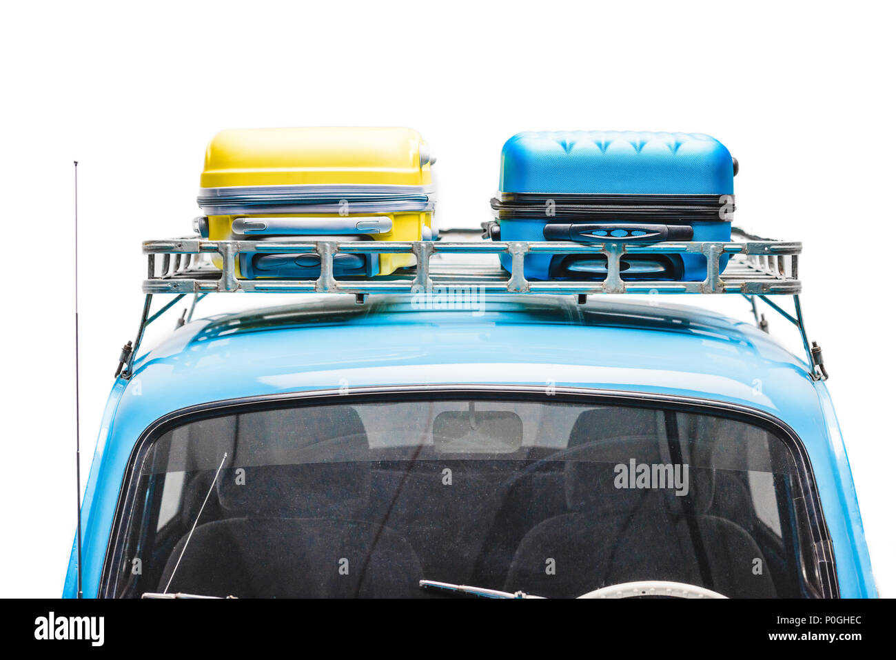 luggage on car roof