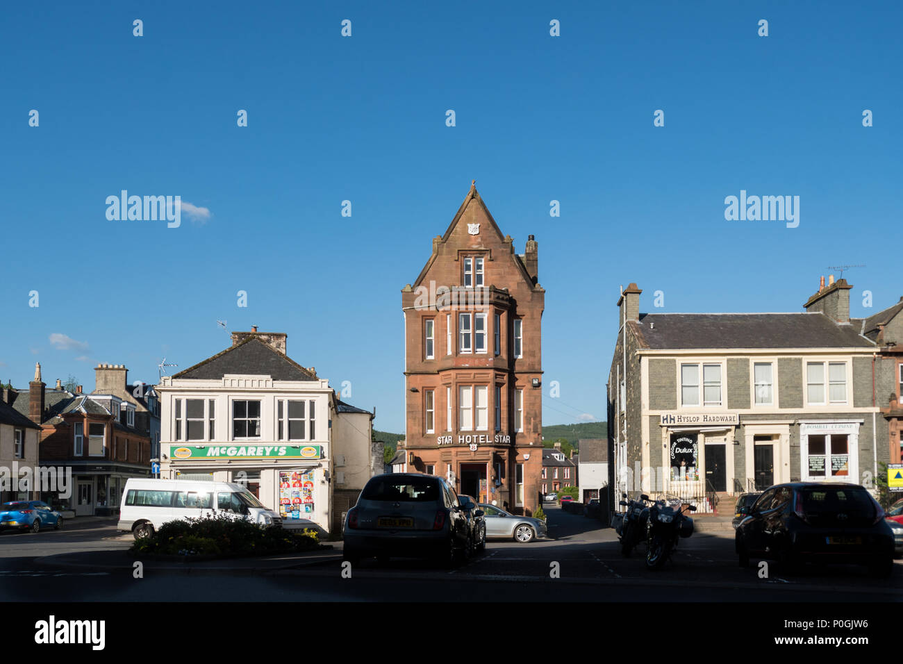 The Star Hotel,  the narrowest hotel in the world - Moffat, Dumfriesshire, Scotland, UK Stock Photo