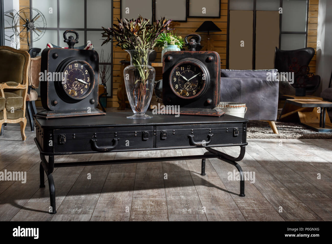 Two clocks hi-res stock photography and images - Alamy