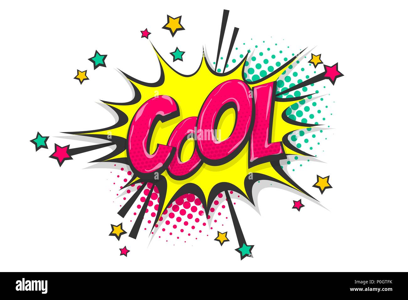 Cool pop art comic book text speech bubble Stock Vector Image & Art - Alamy