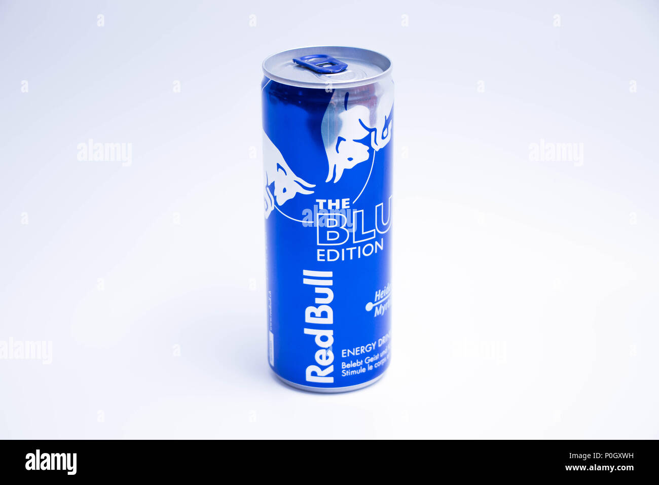 Red Bull Limited Edition Summer Blueberry Blue Myrtille Stock Photo Alamy