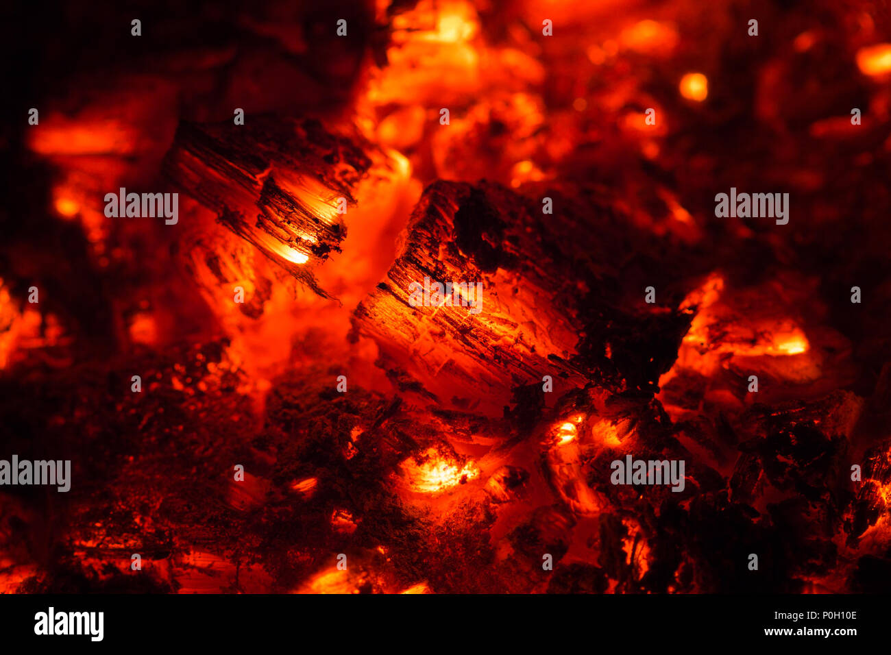 Charcoal in fire Stock Photo Alamy