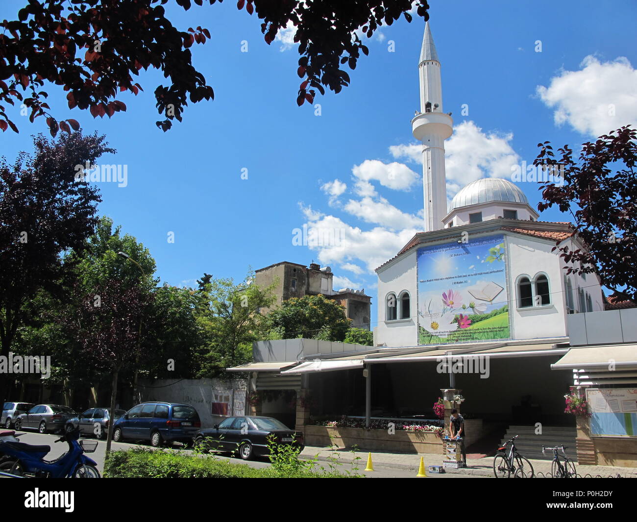 Dine Hoxha Mosque, Rruga Kavajes, Tirana, Albania Stock Photo