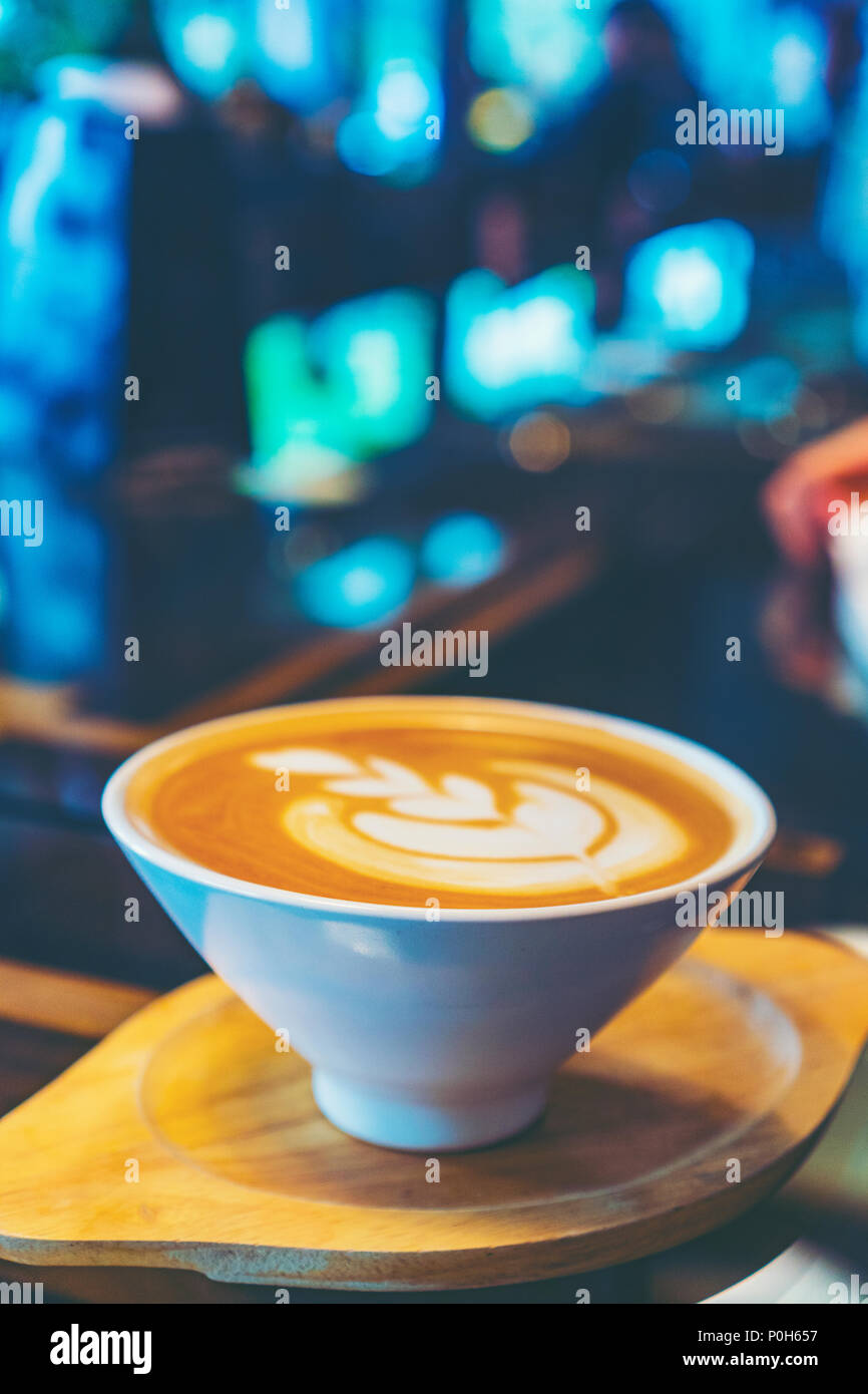 coffee latte art in coffee cafe Stock Photo Alamy