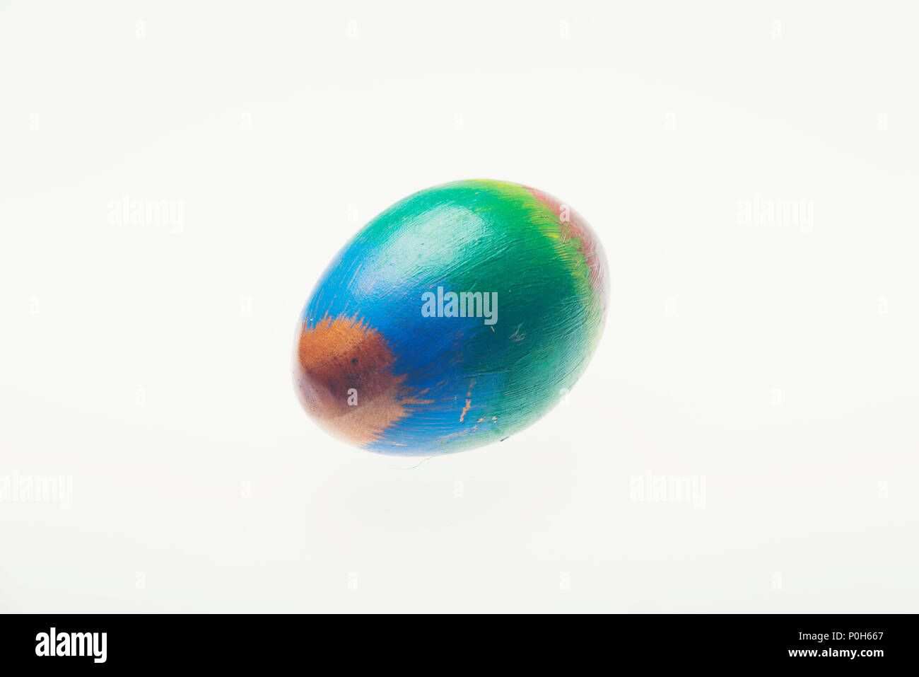 Colorful handmade easter eggs isolated on a white Stock Photo - Alamy