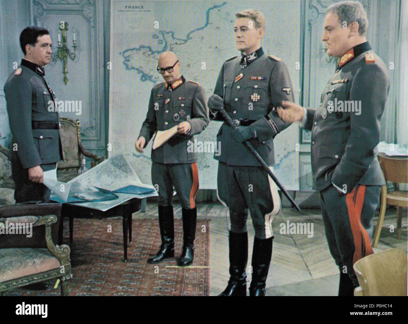 Original Film Title: THE NIGHT OF THE GENERALS.  English Title: THE NIGHT OF THE GENERALS.  Film Director: ANATOLE LITVAK.  Year: 1967.  Stars: CHARLES GRAY; DONALD PLEASENCE; PETER O'TOOLE. Credit: COLUMBIA PICTURES / Album Stock Photo