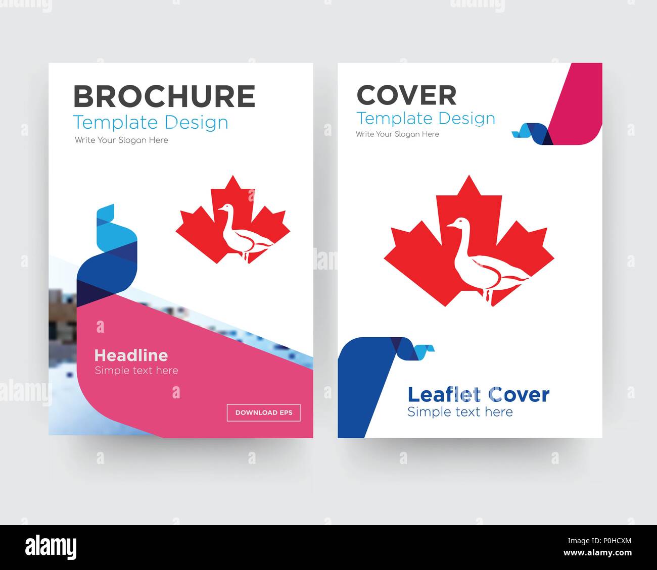 canada goose brochure flyer design template with abstract photo background,  minimalist trend business corporate roll up or annual report Stock Vector  Image & Art - Alamy