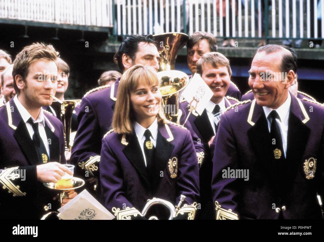 Original Film Title: BRASSED OFF.  English Title: BRASSED OFF.  Film Director: MARK HERMAN.  Year: 1996.  Stars: PETE POSTLETHWAITE; EWAN MCGREGOR; TARA FITZGERALD. Copyright: Editorial inside use only. This is a publicly distributed handout. Access rights only, no license of copyright provided. Mandatory authorization to Visual Icon (www.visual-icon.com) is required for the reproduction of this image. Credit: MIRAMAX / Album Stock Photo