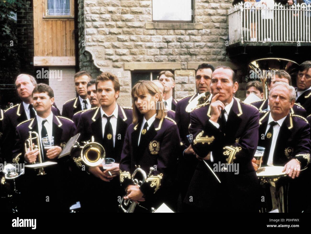 Original Film Title: BRASSED OFF.  English Title: BRASSED OFF.  Film Director: MARK HERMAN.  Year: 1996.  Stars: PETE POSTLETHWAITE; EWAN MCGREGOR; TARA FITZGERALD. Copyright: Editorial inside use only. This is a publicly distributed handout. Access rights only, no license of copyright provided. Mandatory authorization to Visual Icon (www.visual-icon.com) is required for the reproduction of this image. Credit: MIRAMAX / Album Stock Photo