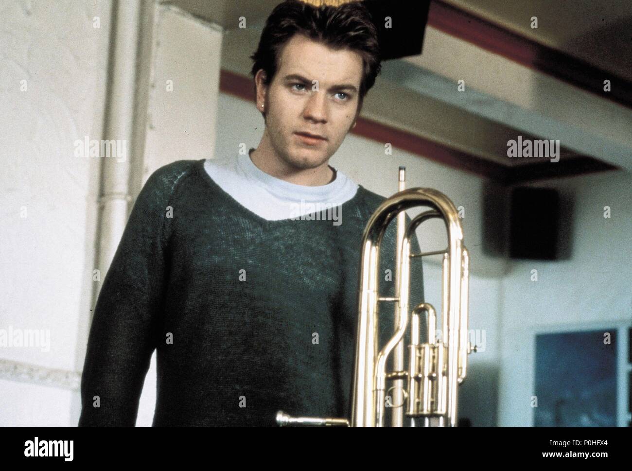 Original Film Title: BRASSED OFF.  English Title: BRASSED OFF.  Film Director: MARK HERMAN.  Year: 1996.  Stars: EWAN MCGREGOR. Copyright: Editorial inside use only. This is a publicly distributed handout. Access rights only, no license of copyright provided. Mandatory authorization to Visual Icon (www.visual-icon.com) is required for the reproduction of this image. Credit: MIRAMAX / Album Stock Photo