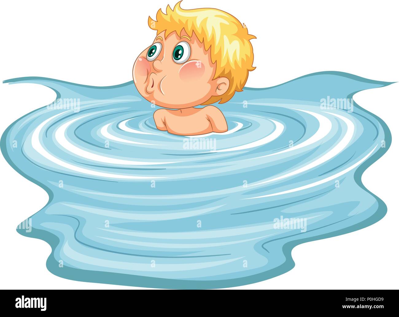 Boy in pool Stock Vector Images Alamy