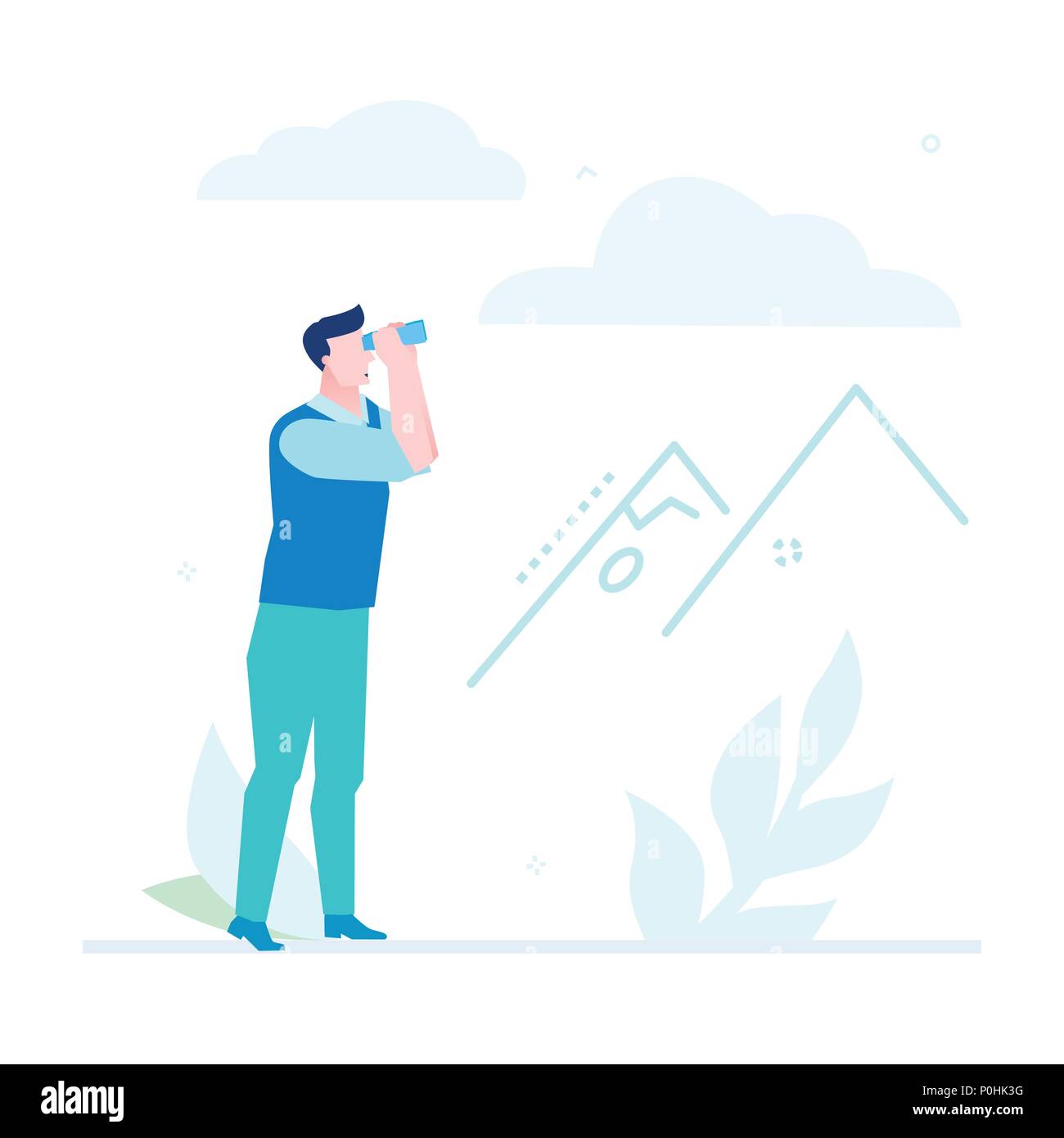Business strategy - flat design style illustration Stock Vector Image ...