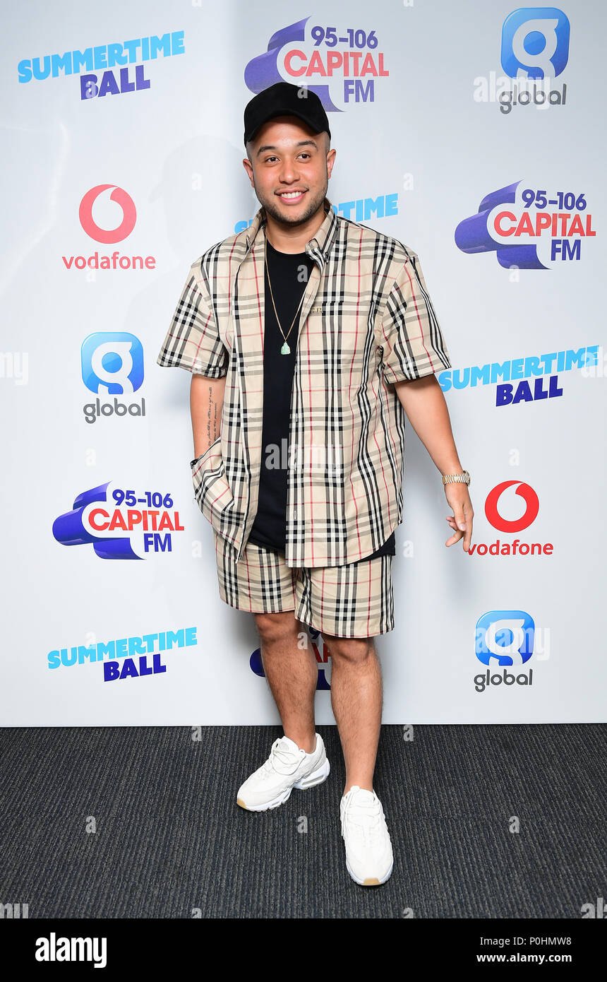 Jax Jones on the red carpet of the media run at Capital's Summertime