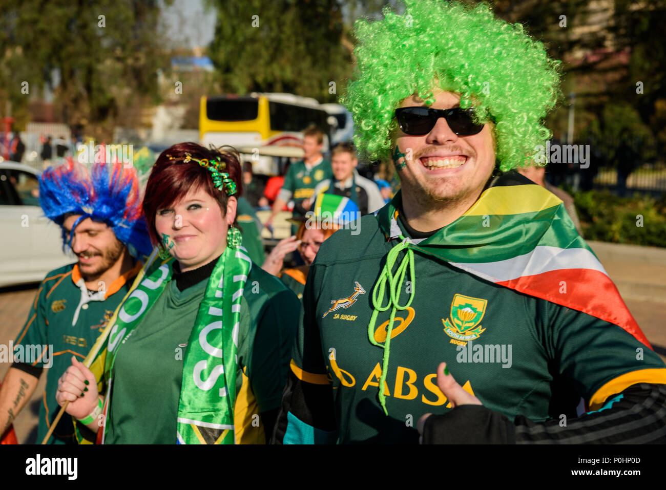 Johannesburg, South Africa, 9 June 2018. South African supporters
