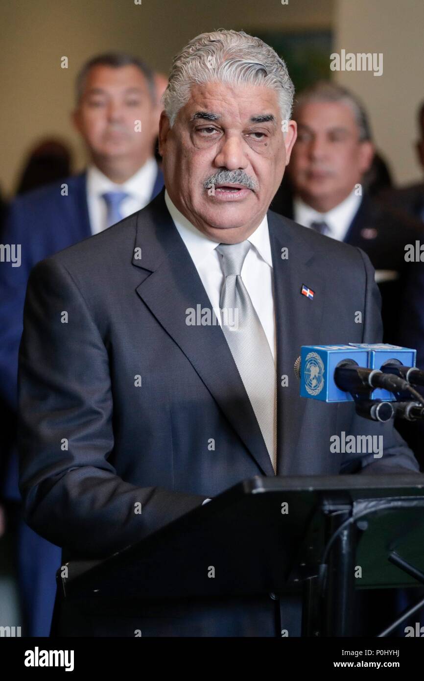 United Nations, New York, USA, June 08 2018 Miguel Vargas Maldonado