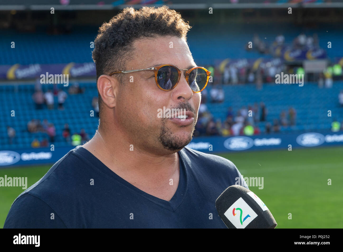Ullevaal Stadion, Oslo, Norway. 9th June, 2018. International football friendly, 1998 World Cup rematch, Norway XI versus Brazil XI; Ronaldo Head Coach of Brazil speaks to the media Credit: Action Plus Sports/Alamy Live News Stock Photo
