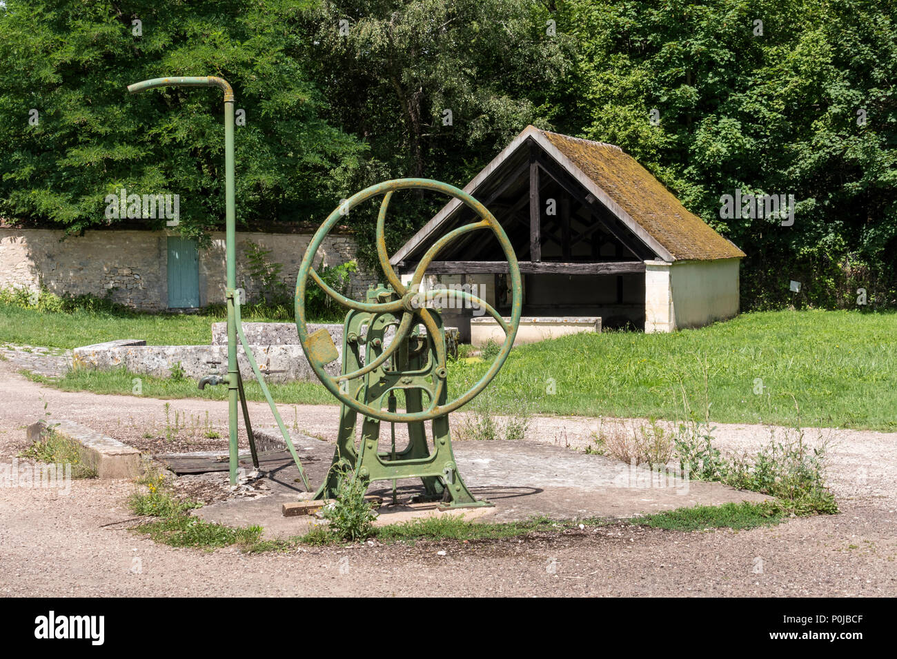 Water Pump Merry sur Yonne Yonne Bourgogne-Franche-Comte France Stock Photo