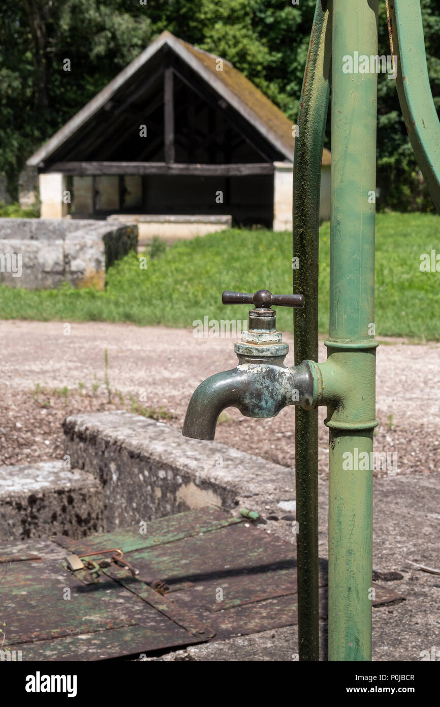 Water Pump Merry sur Yonne Yonne Bourgogne-Franche-Comte France Stock Photo