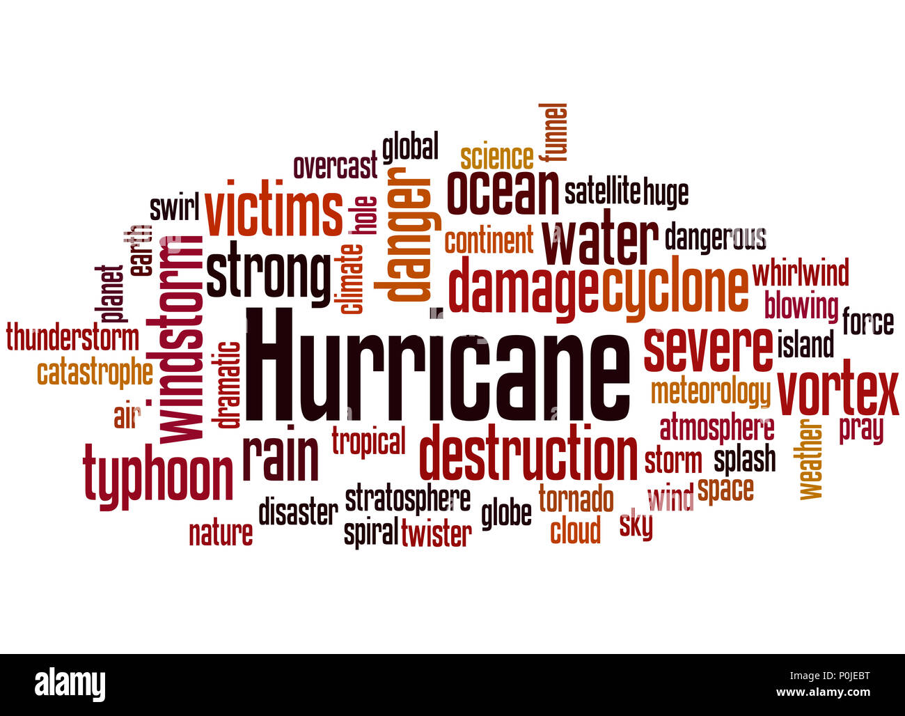Hurricane, word cloud concept on white background Stock Photo Alamy