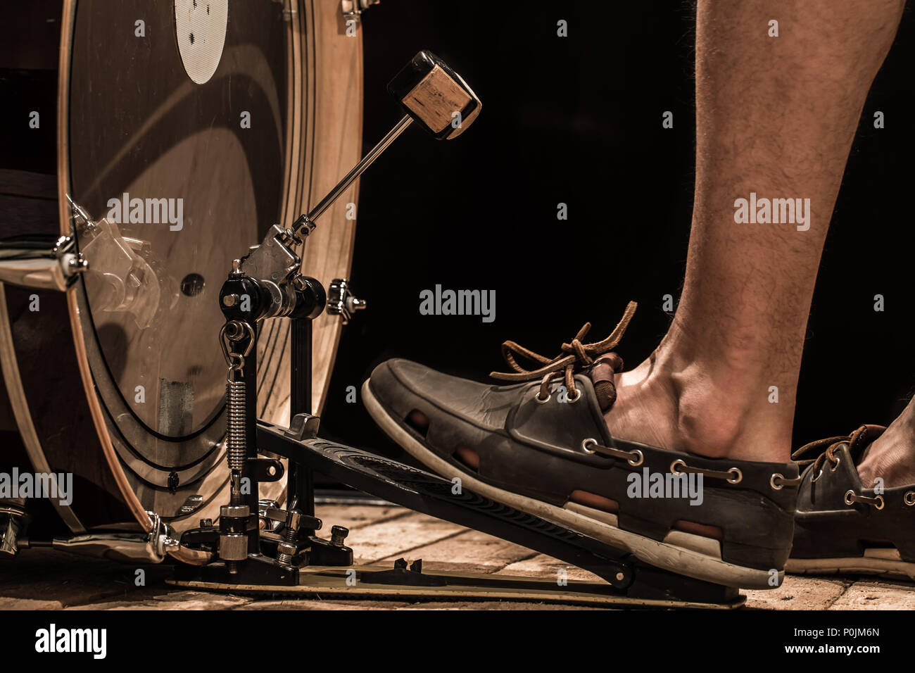 Foot bass drum outlet