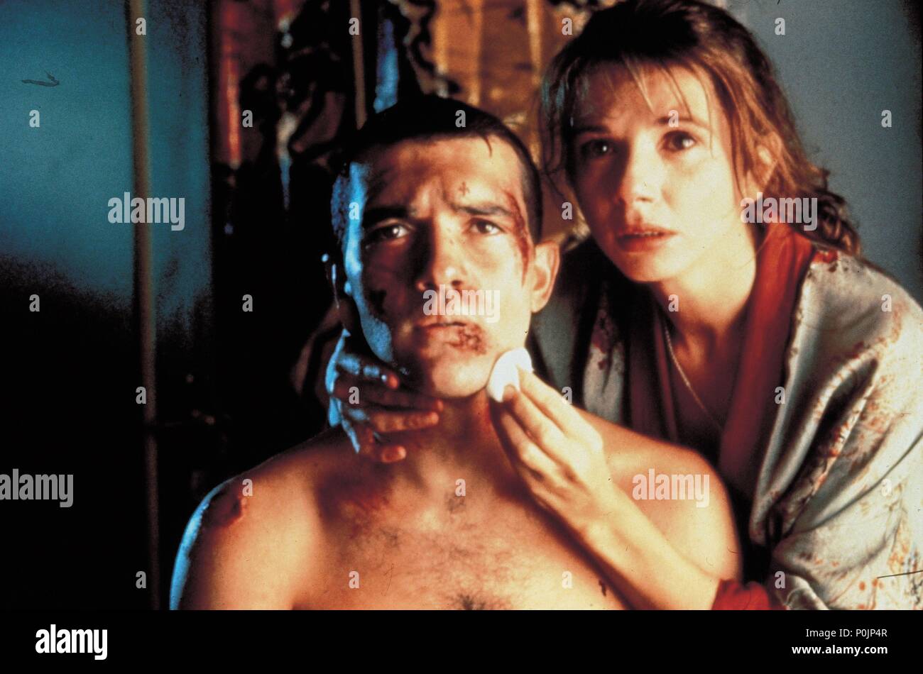 Original Film Title: ATAME!. English Title: TIE ME UP! TIE ME DOWN!. Film  Director: PEDRO ALMODOVAR. Year: 1989. Stars: VICTORIA ABRIL; ANTONIO  BANDERAS. Copyright: Editorial inside use only. This is a publicly