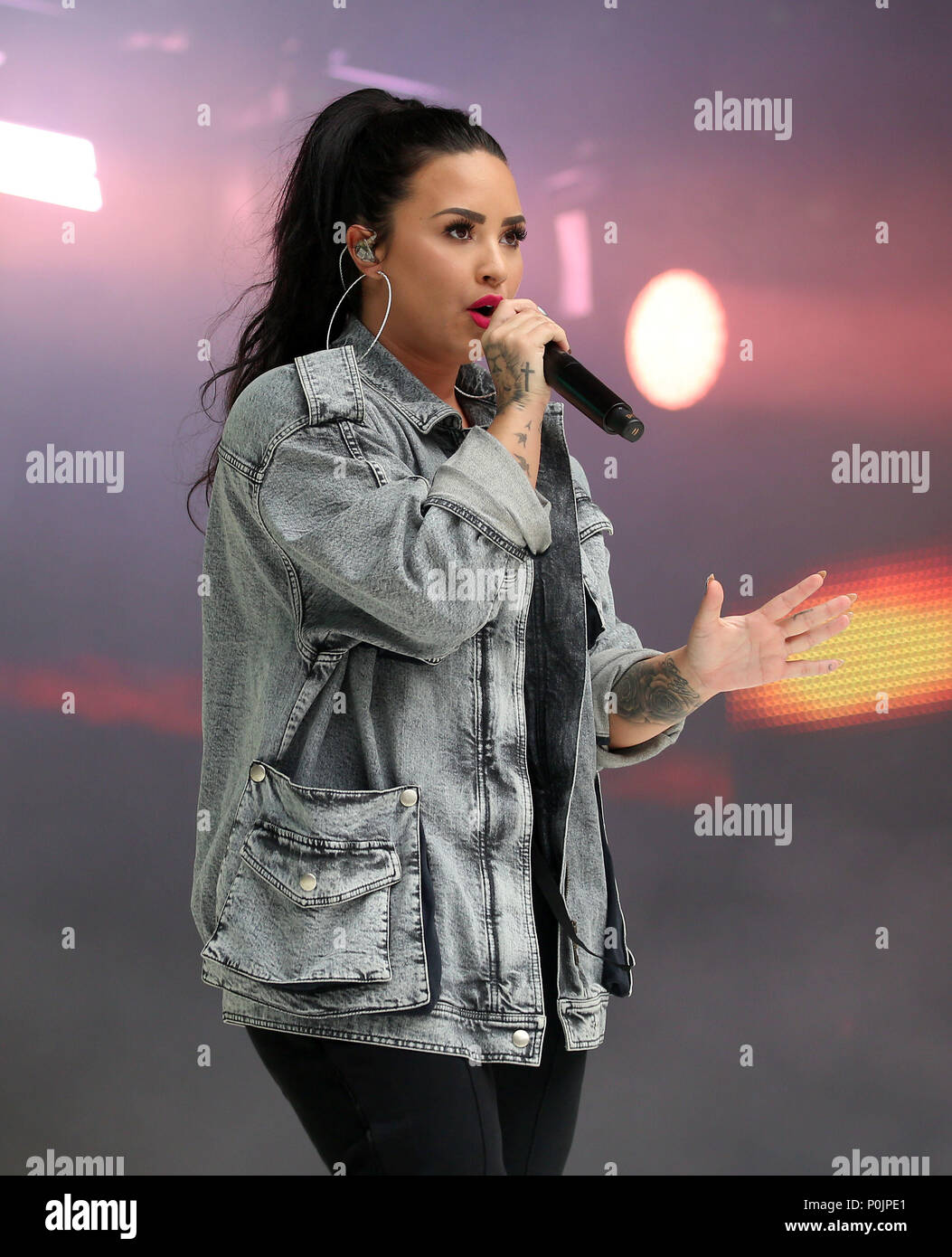 Demi Lovato performs on stage during Capital's Summertime Ball with