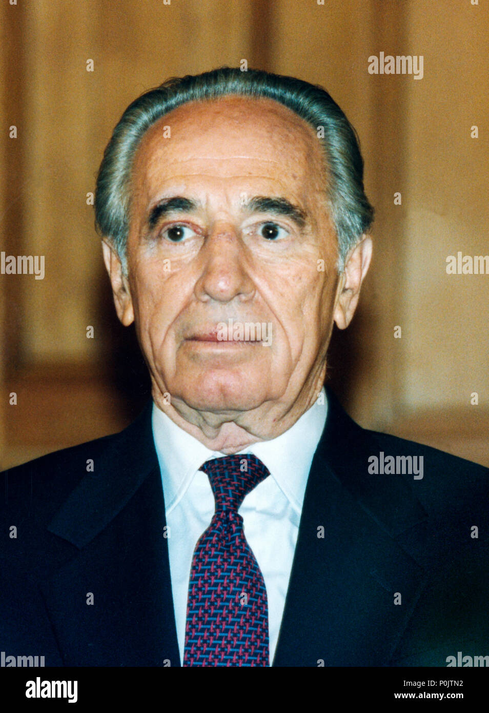 SHIMON PERES Israeli politician 2000 and President for Israel and Nobel Peace Prize laureate Stock Photo