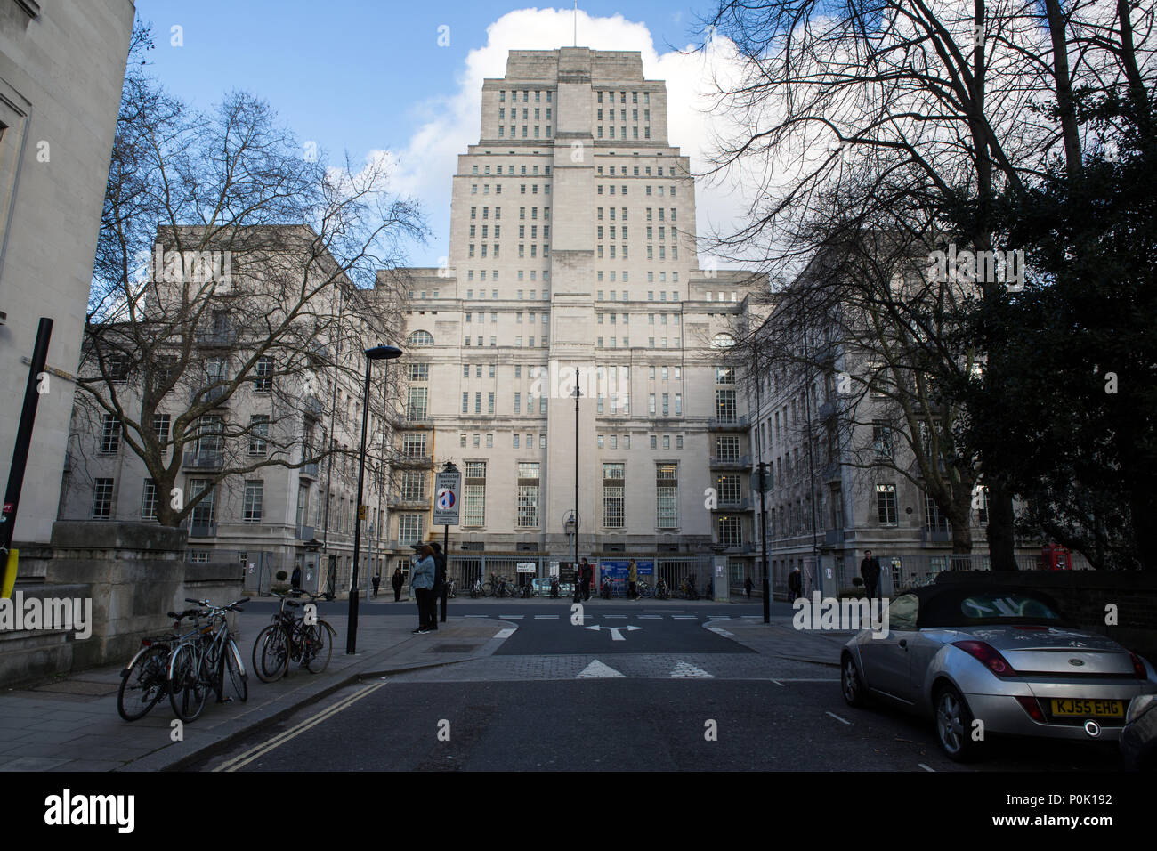 The Senate House (administrative center of the University of London) in Bloomsbury area in