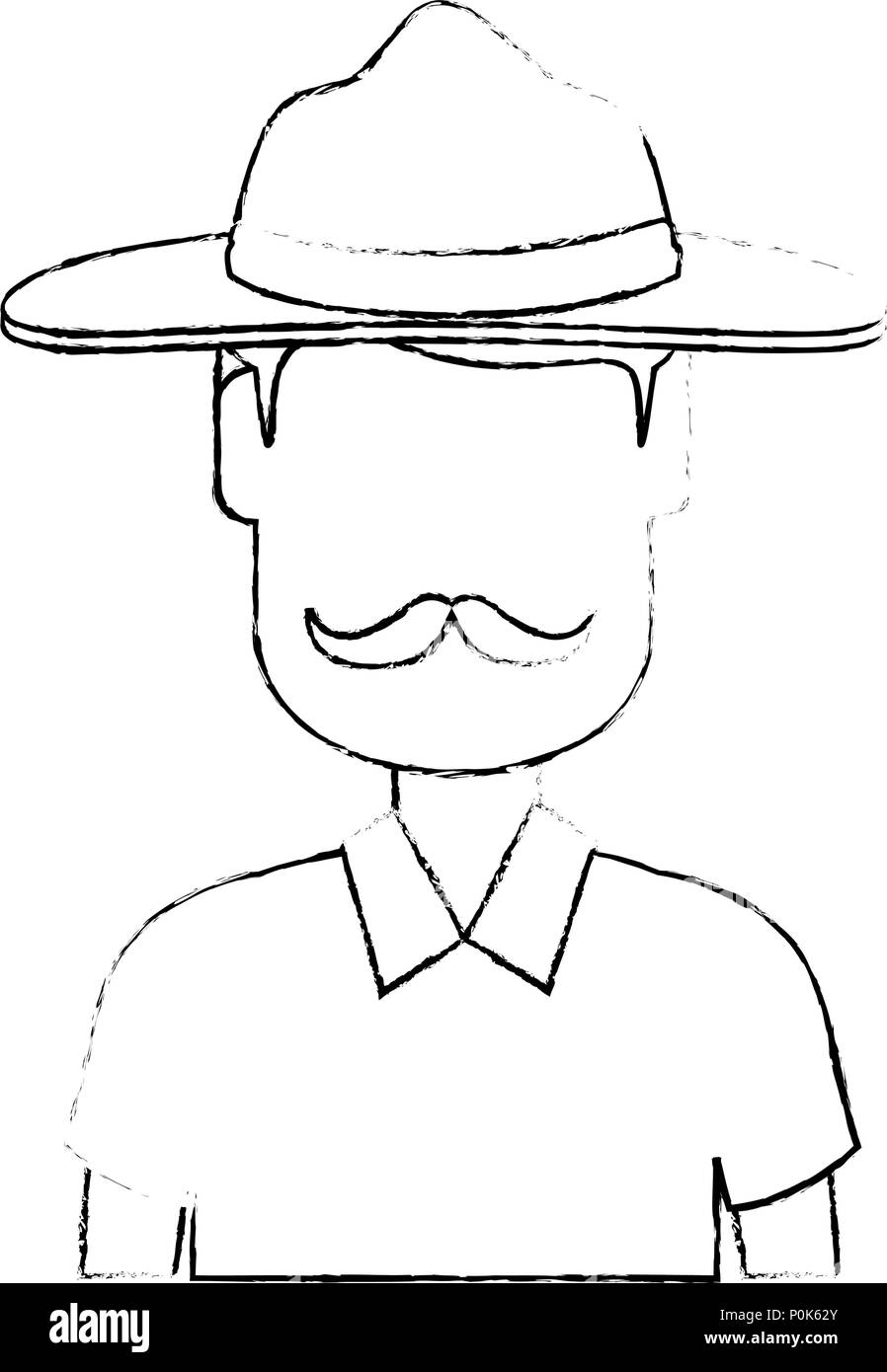 Canadian Ranger avatar character Stock Vector