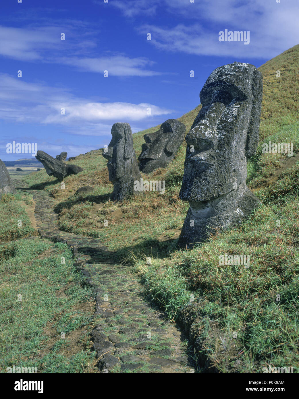 1993 HISTORICAL STONE MOAI HEAD STATUES RANO RARAKU EASTER ISLAND RAPA