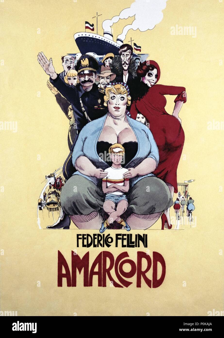 Original Film Title: AMARCORD.  English Title: AMARCORD.  Film Director: FEDERICO FELLINI.  Year: 1973. Credit: F.C. ROME/P.E.C.F.PARIS / Album Stock Photo