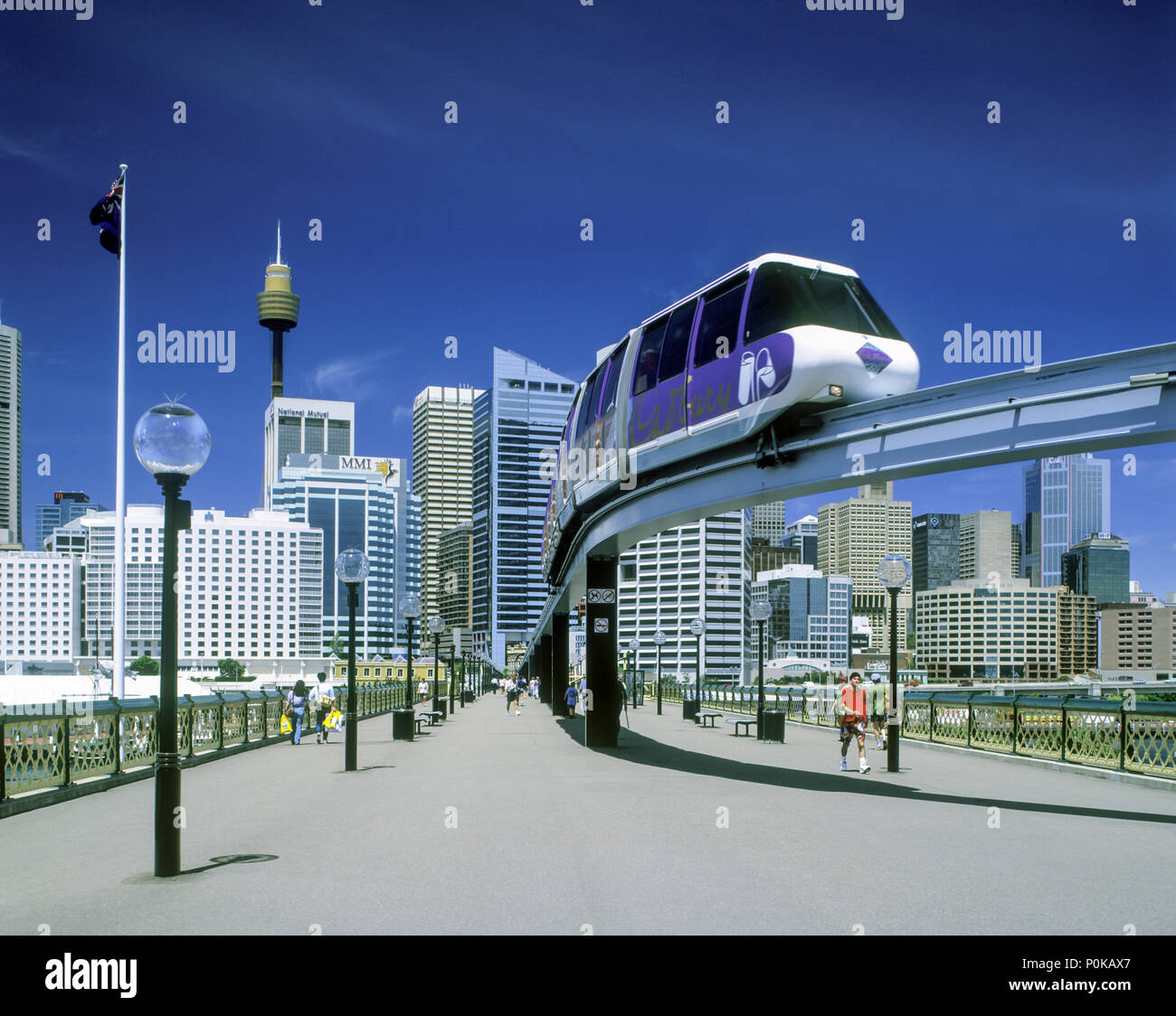 1995 HISTORICAL METRO MONORAIL PYRMONT BRIDGE DARLING HARBOUR SYDNEY