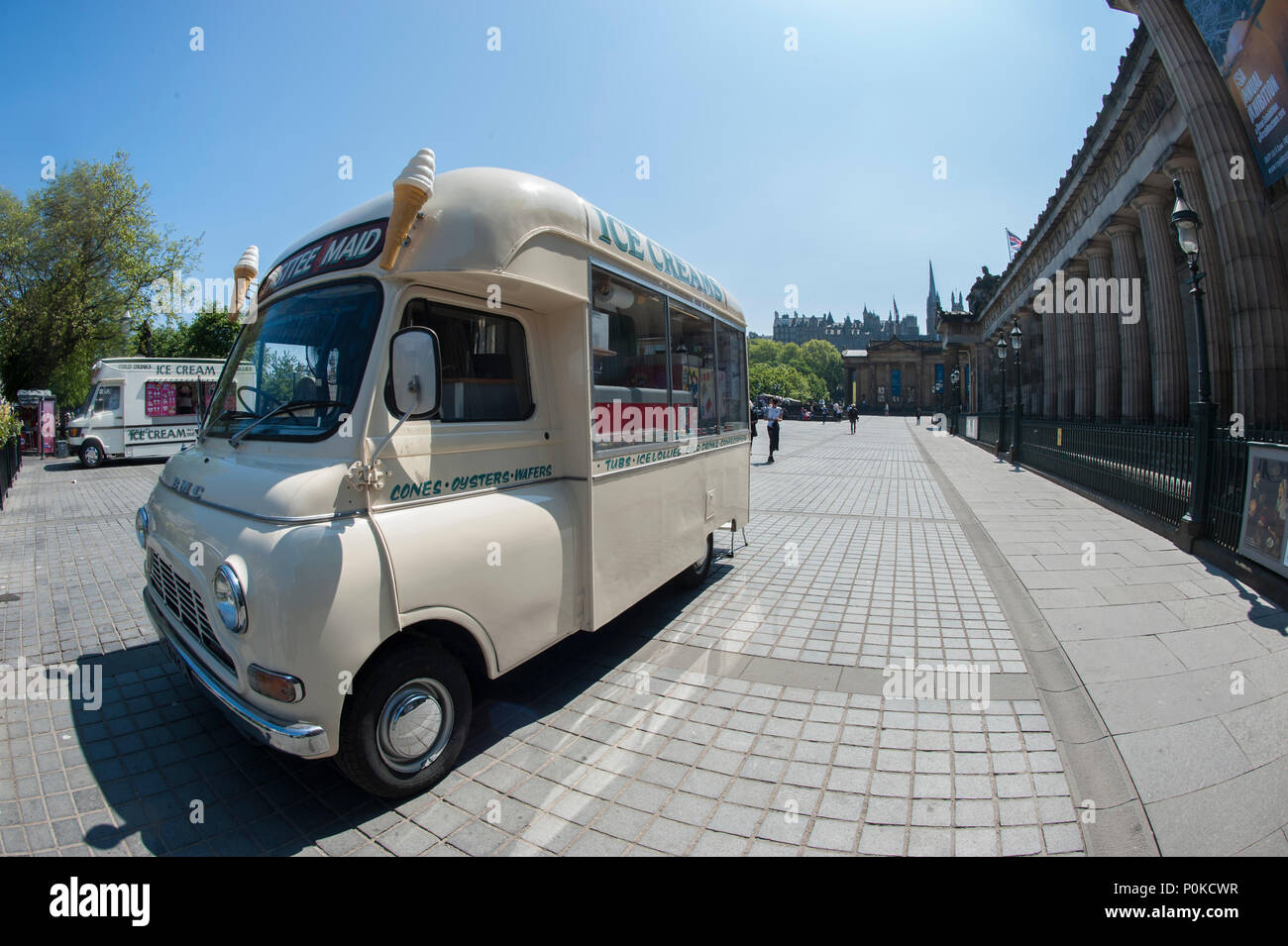 An old fashioned ice cream van in Edinburgh City Centre Stock Photo Alamy