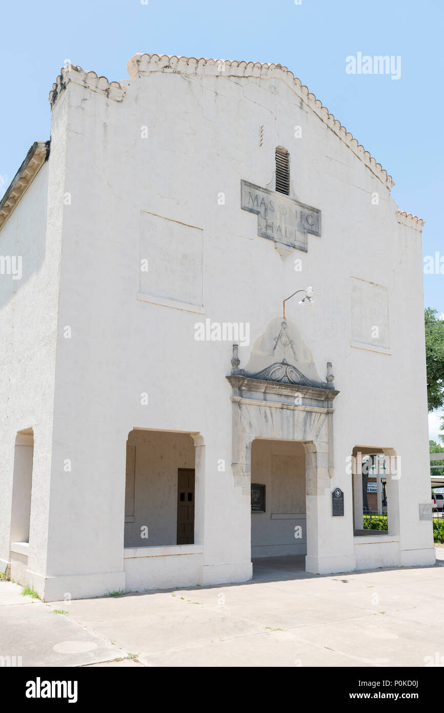 Historic Masonic Lodge. Columbus City in Colorado County in Southeastern Texas, United States