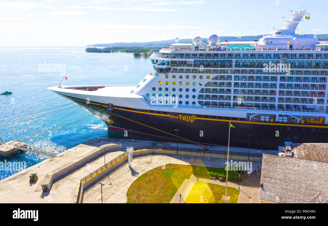 Falmouth, Jamaica May 02, 2018 Cruise ship Disney Fantasy by Disney