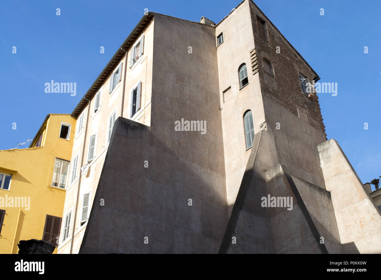 old buildings in Rome with linear perspective Stock Photo - Alamy