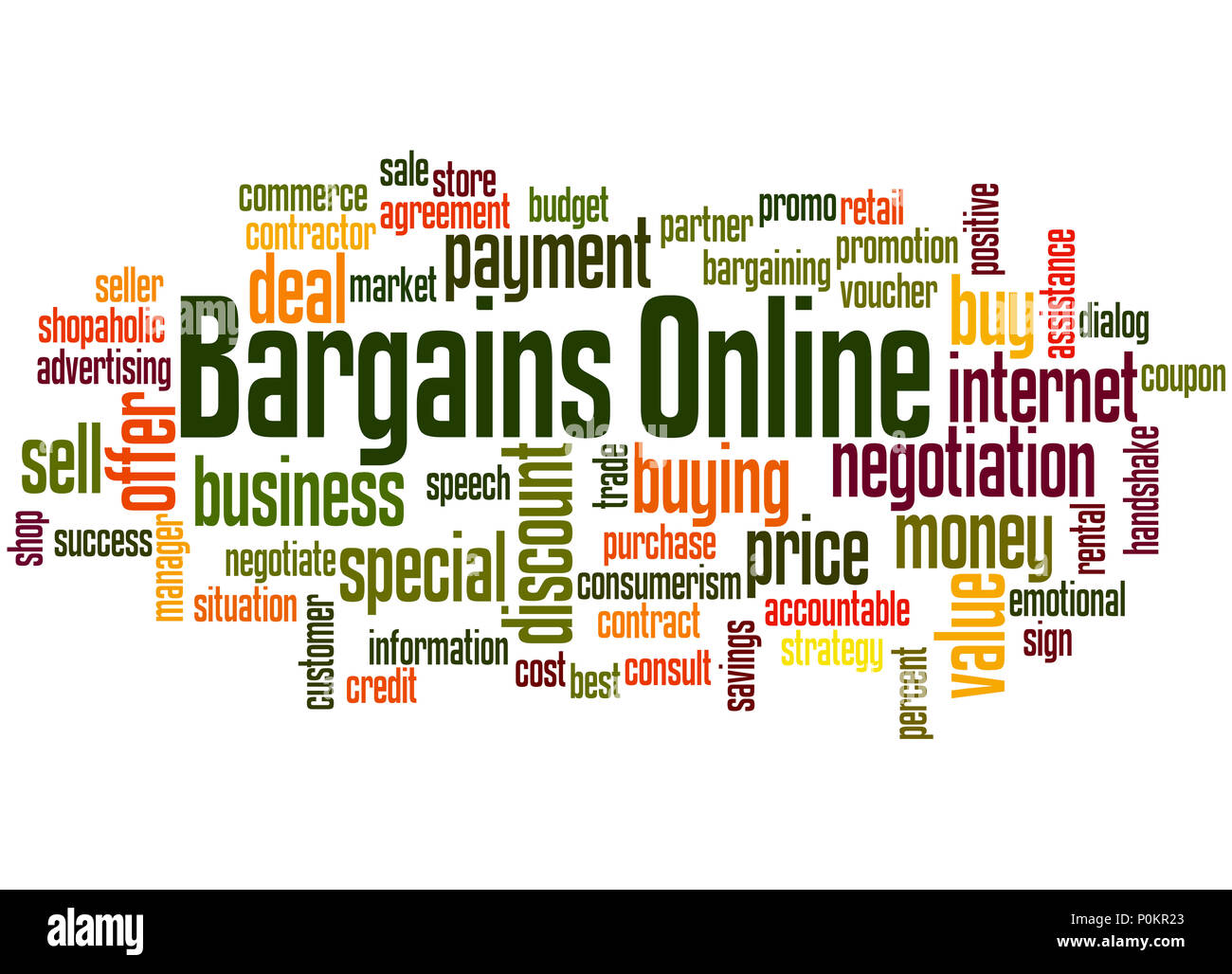 Bargains Online Word Cloud Concept On White Background Stock Photo Alamy