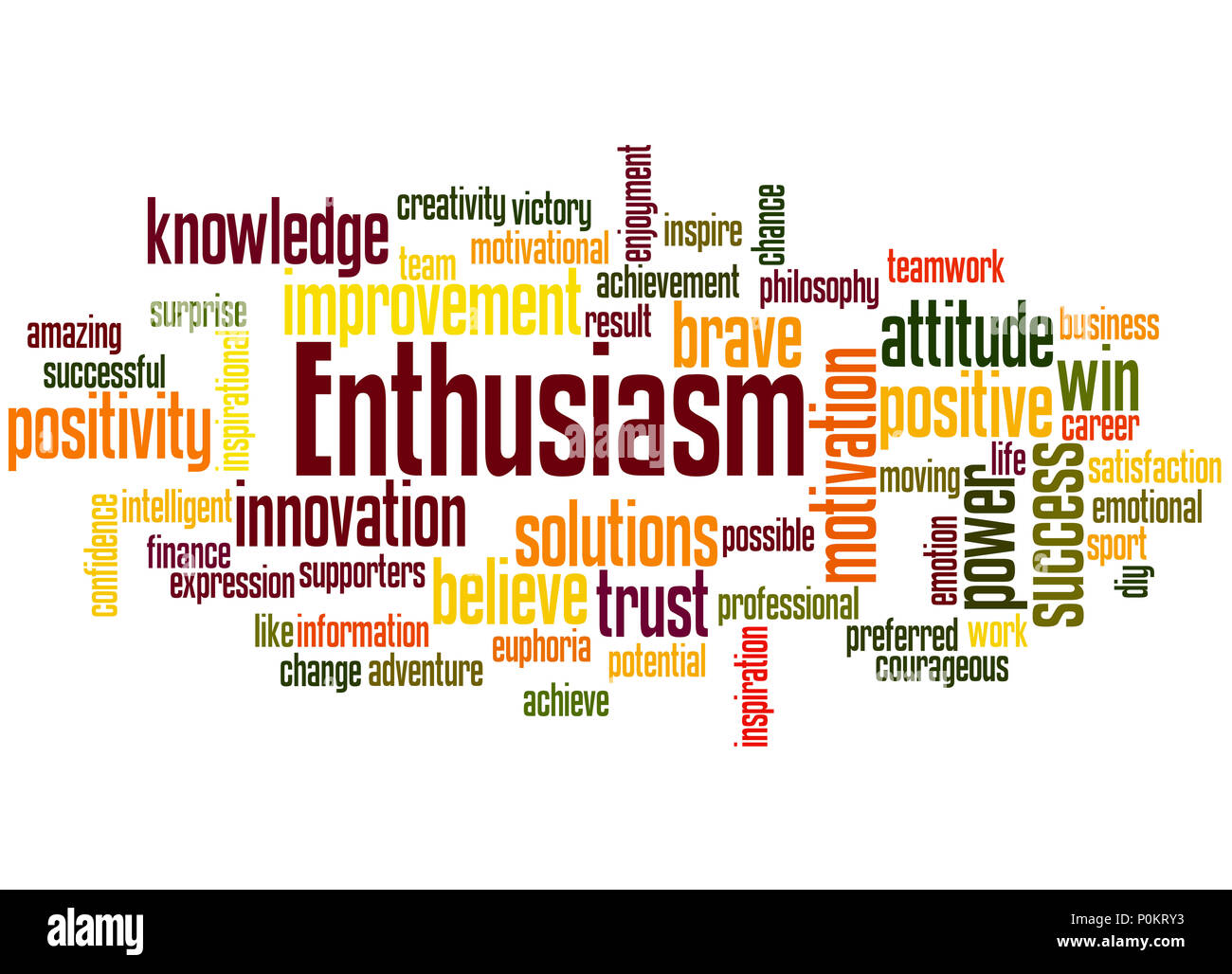 Enthusiasm, word cloud concept on white background Stock Photo - Alamy