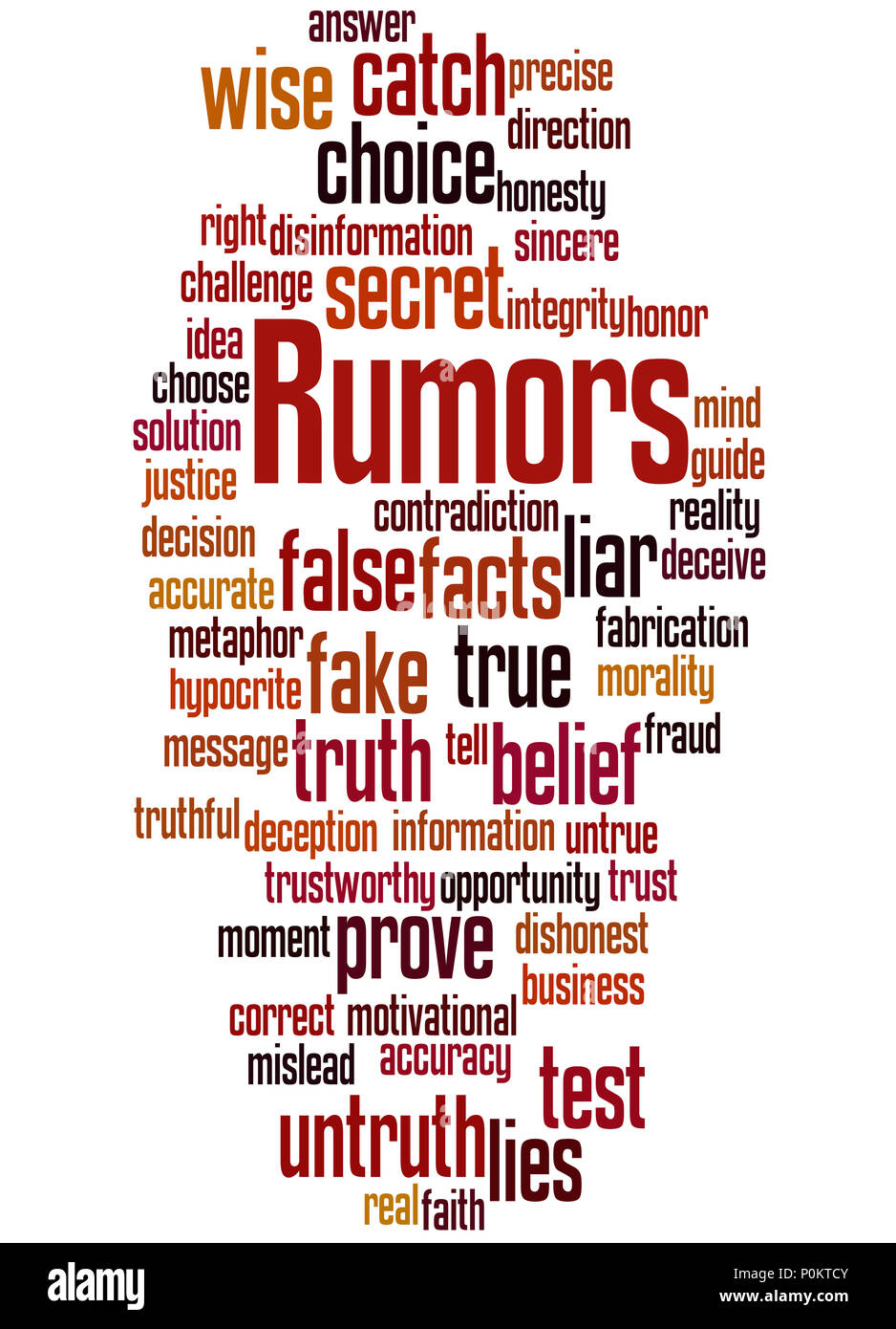 Rumors, word cloud concept on white background Stock Photo Alamy
